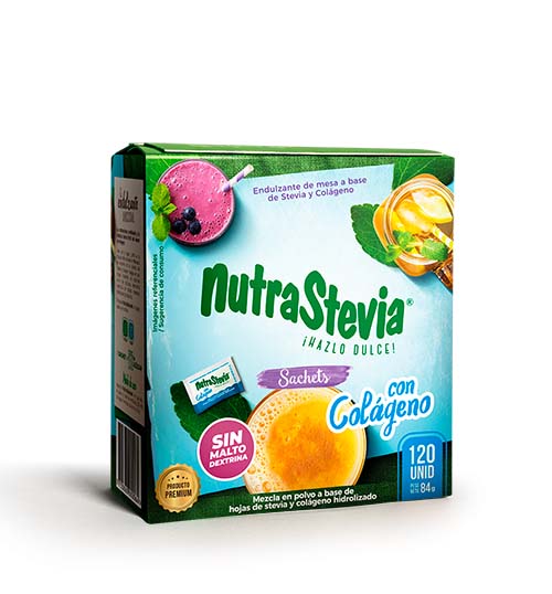 NUTRASTEVIA CON COLÁGENO SACHETS 120 UND